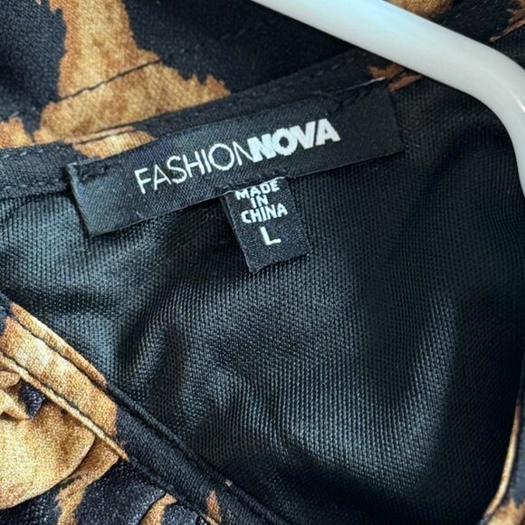 3/for$10🍒 FASHION NOVA Leopard Dress, Open Back (Large) 🐅 NEW w/o tags - Picture 3 of 8